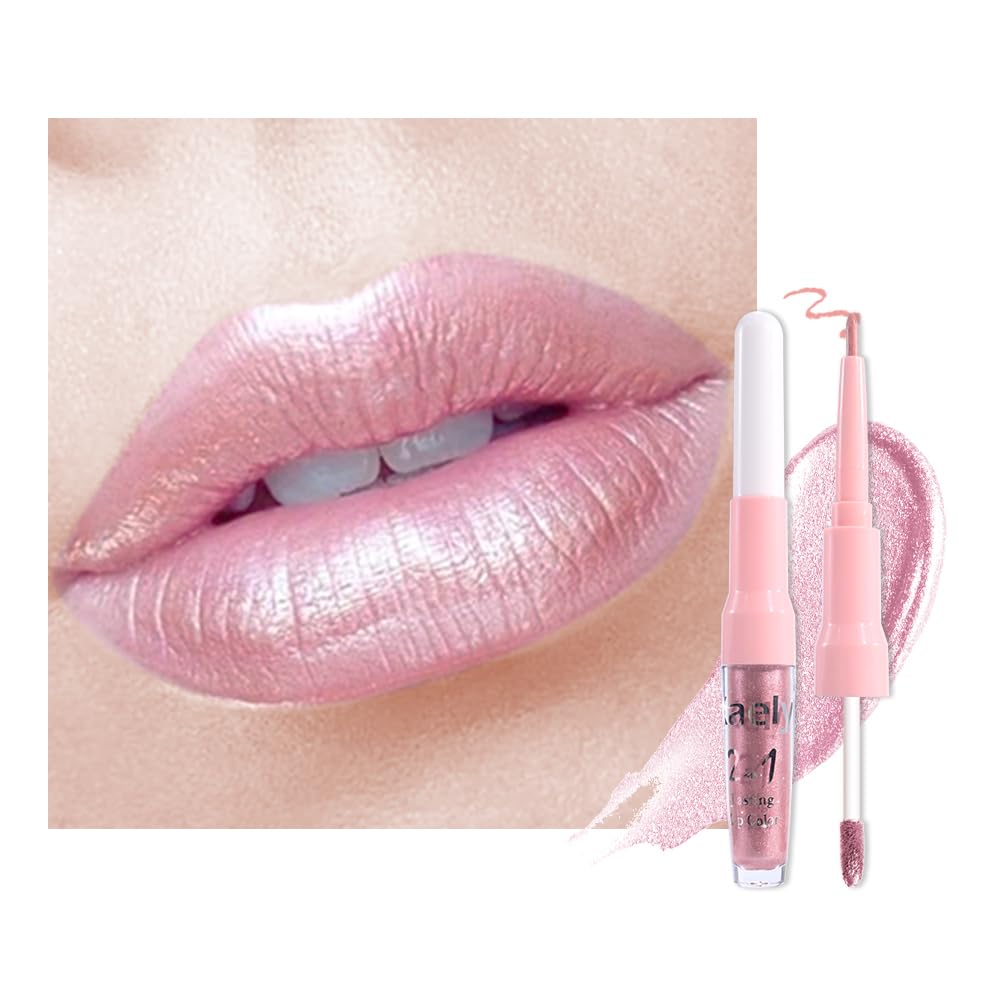 The Kaely 2-in-1 Mauve Metallic Lip & Liner: Arctic Shimmer Edition