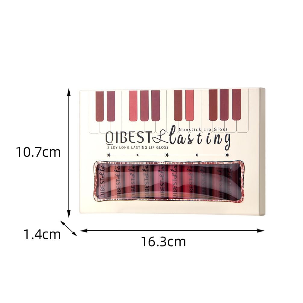 The Aurora Lip Collection by QiBest: 8-Piece Matte & Plumping Set