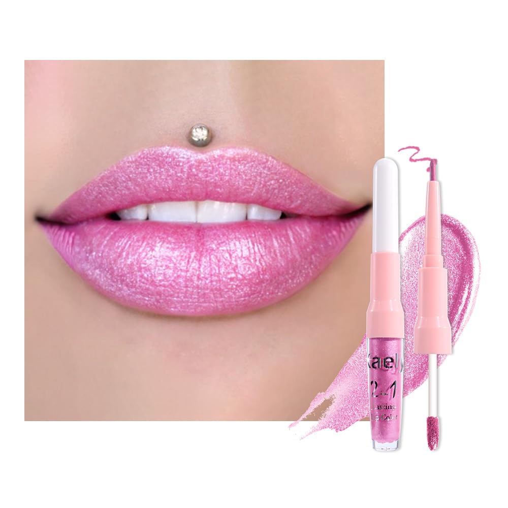 The Kaely 2-in-1 Mauve Metallic Lip & Liner: Arctic Shimmer Edition