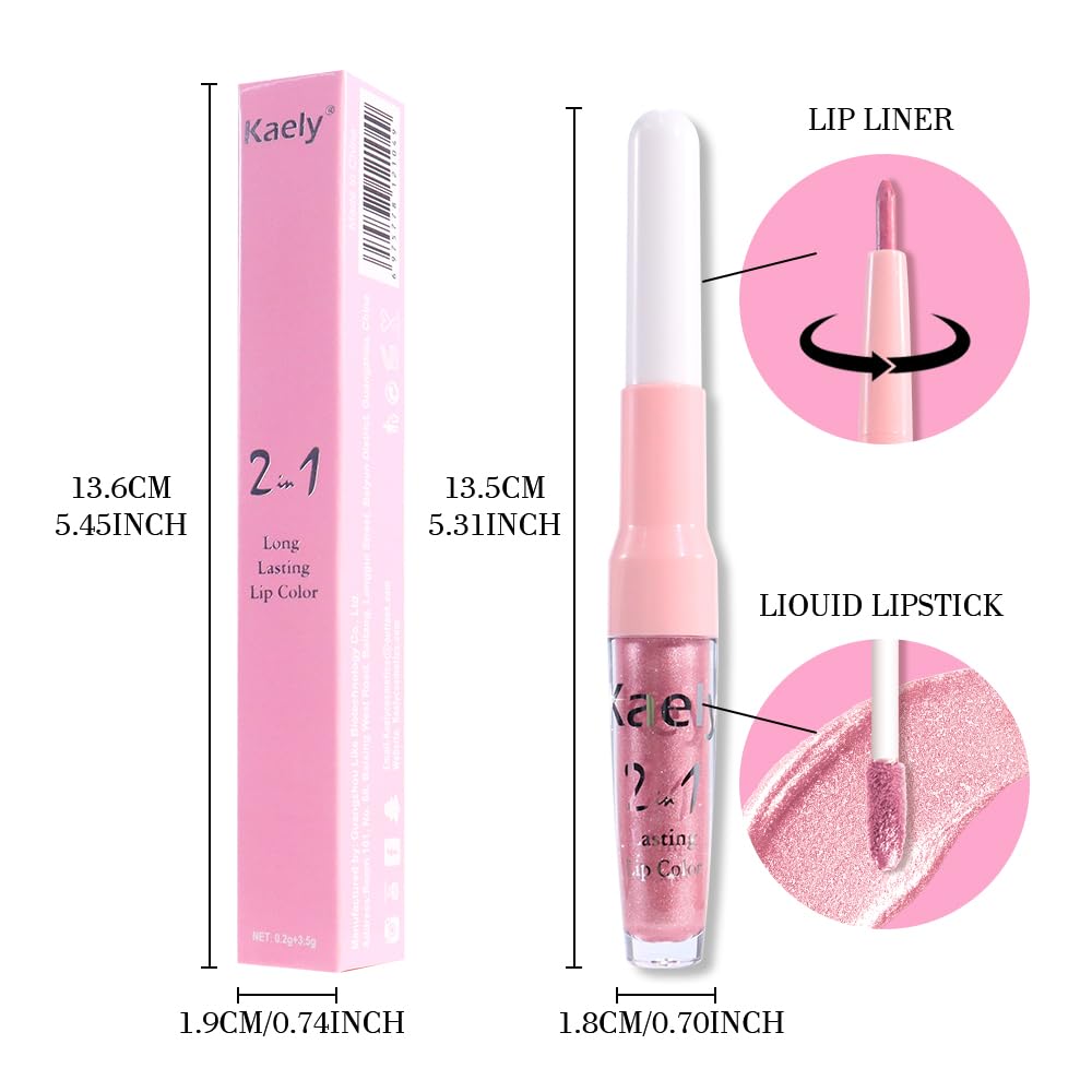 The Kaely 2-in-1 Mauve Metallic Lip & Liner: Arctic Shimmer Edition