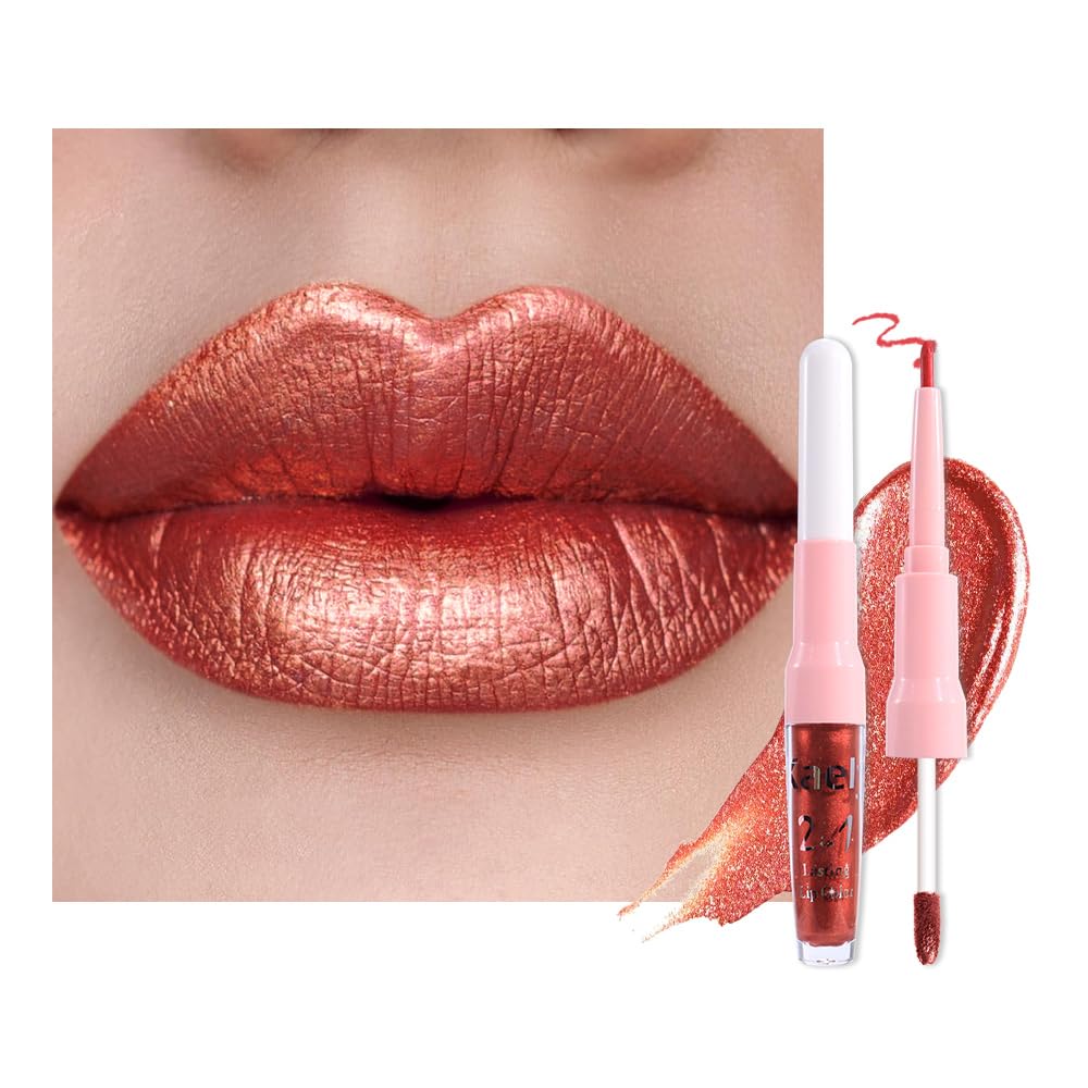 The Kaely 2-in-1 Mauve Metallic Lip & Liner: Arctic Shimmer Edition