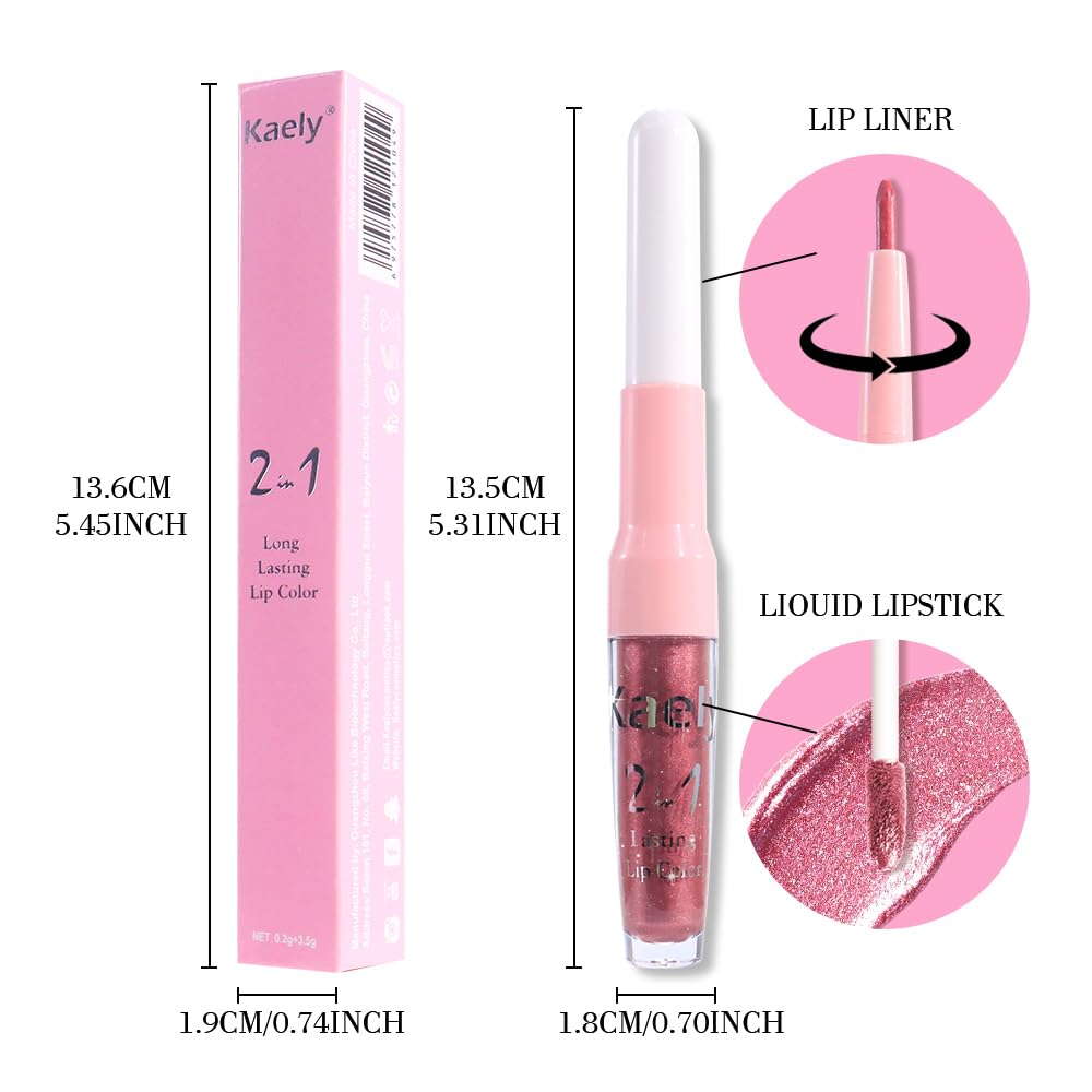 The Kaely 2-in-1 Mauve Metallic Lip & Liner: Arctic Shimmer Edition