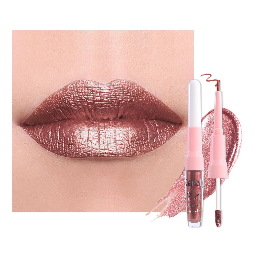 The Kaely 2-in-1 Mauve Metallic Lip & Liner: Arctic Shimmer Edition