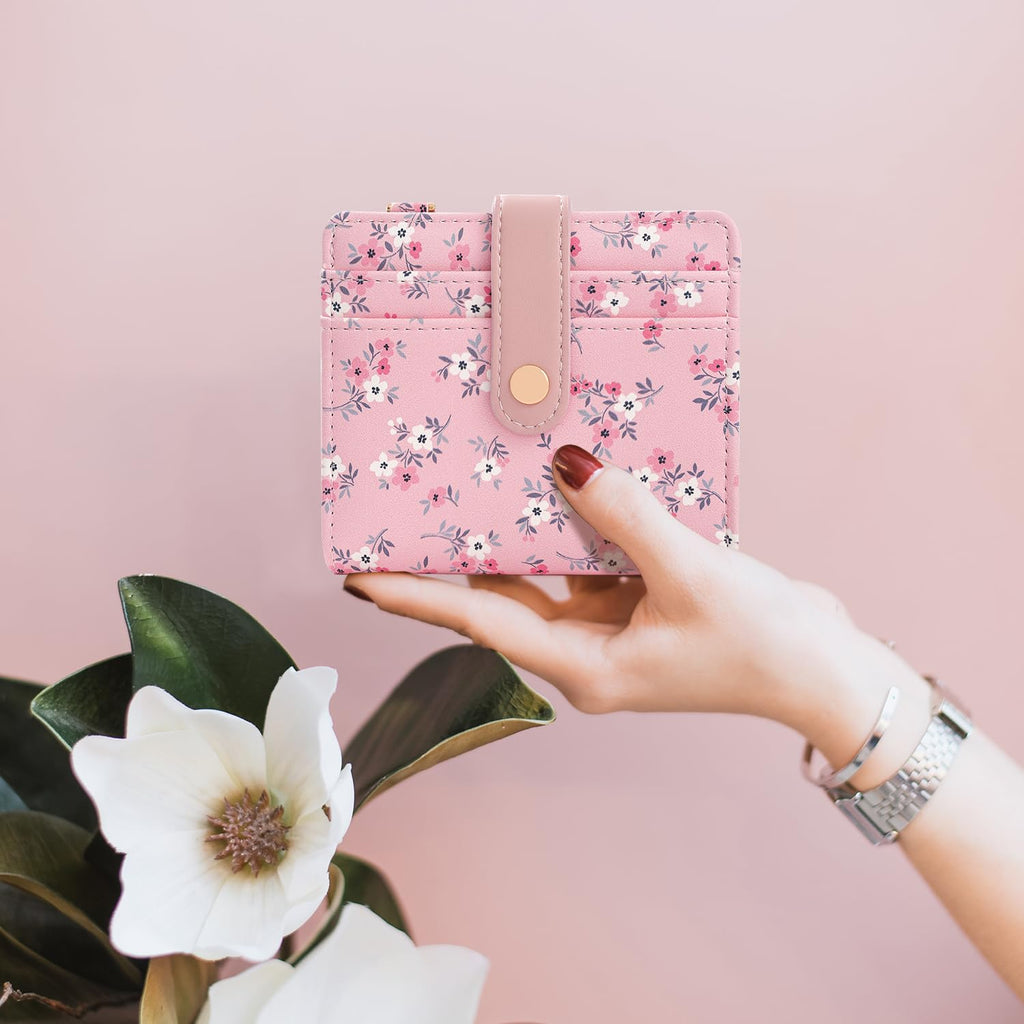 The Aurora Floral Shield: Premium RFID-Protected Leather Wallet