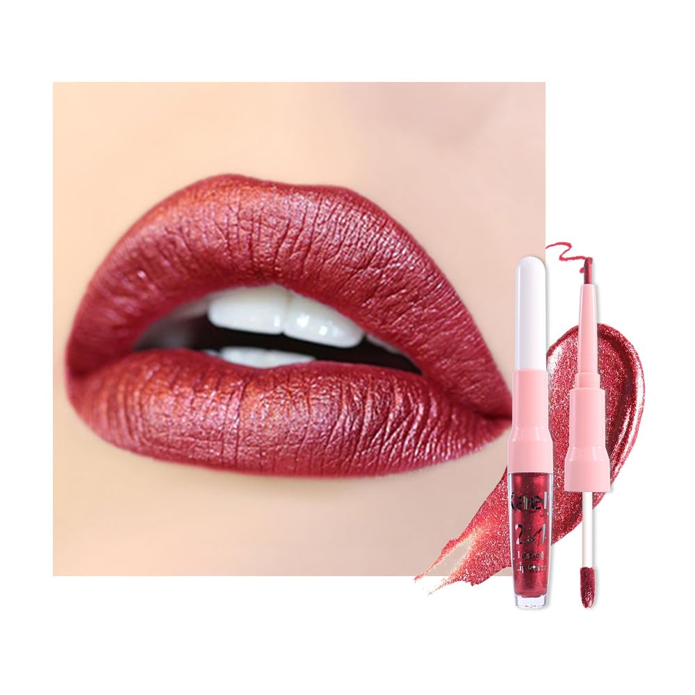 The Kaely 2-in-1 Mauve Metallic Lip & Liner: Arctic Shimmer Edition