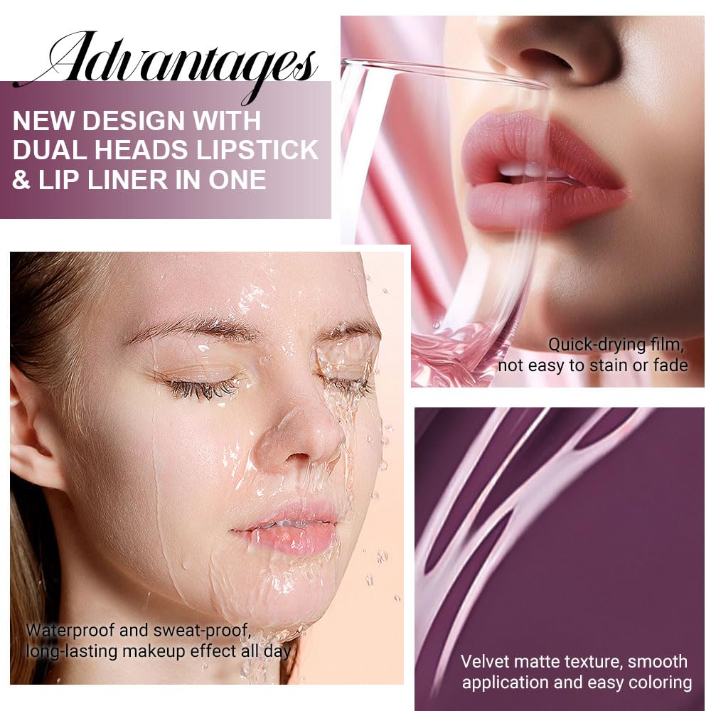 The Kaely 2-in-1 Mauve Metallic Lip & Liner: Arctic Shimmer Edition