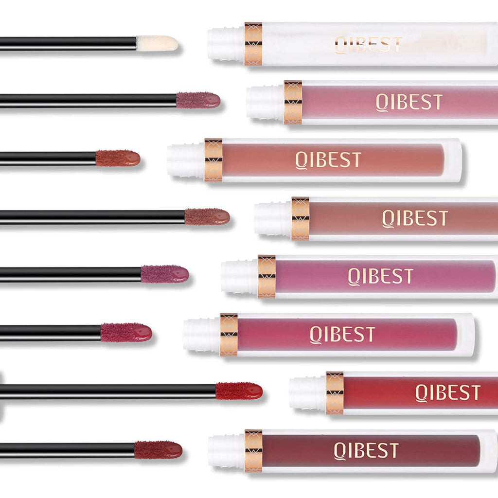 The Aurora Lip Collection by QiBest: 8-Piece Matte & Plumping Set