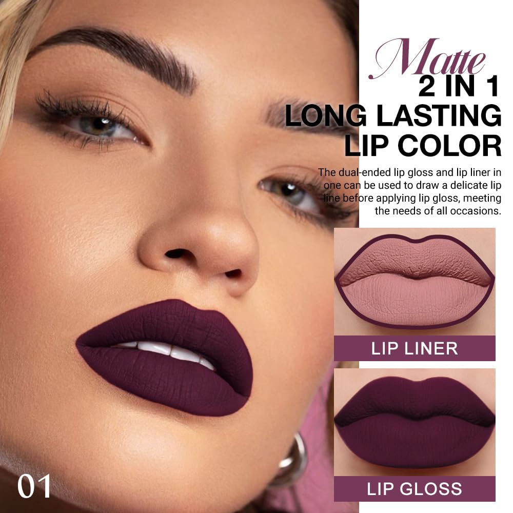 The Kaely 2-in-1 Mauve Metallic Lip & Liner: Arctic Shimmer Edition