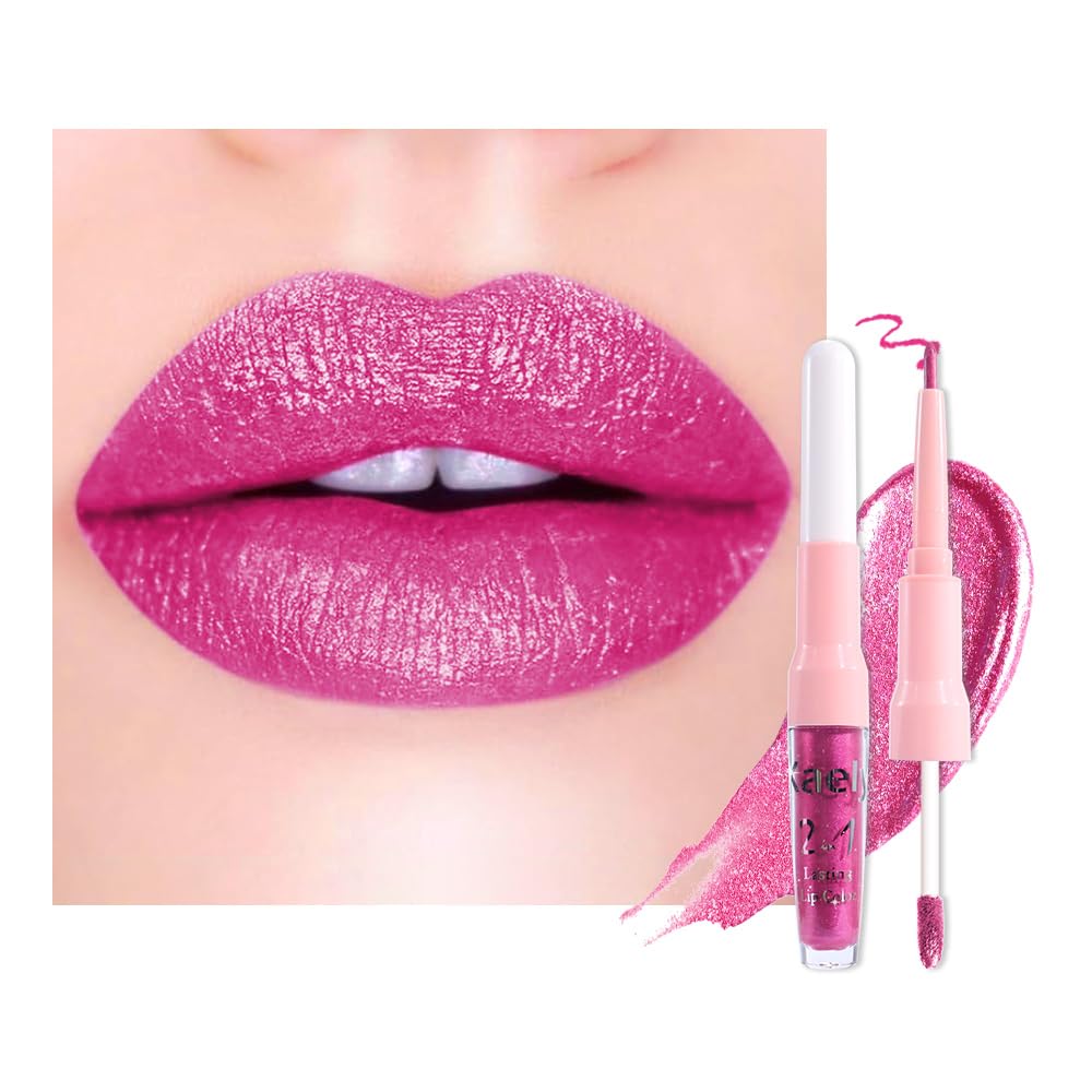 The Kaely 2-in-1 Mauve Metallic Lip & Liner: Arctic Shimmer Edition