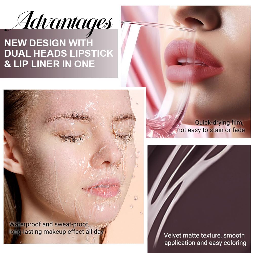 The Kaely 2-in-1 Mauve Metallic Lip & Liner: Arctic Shimmer Edition