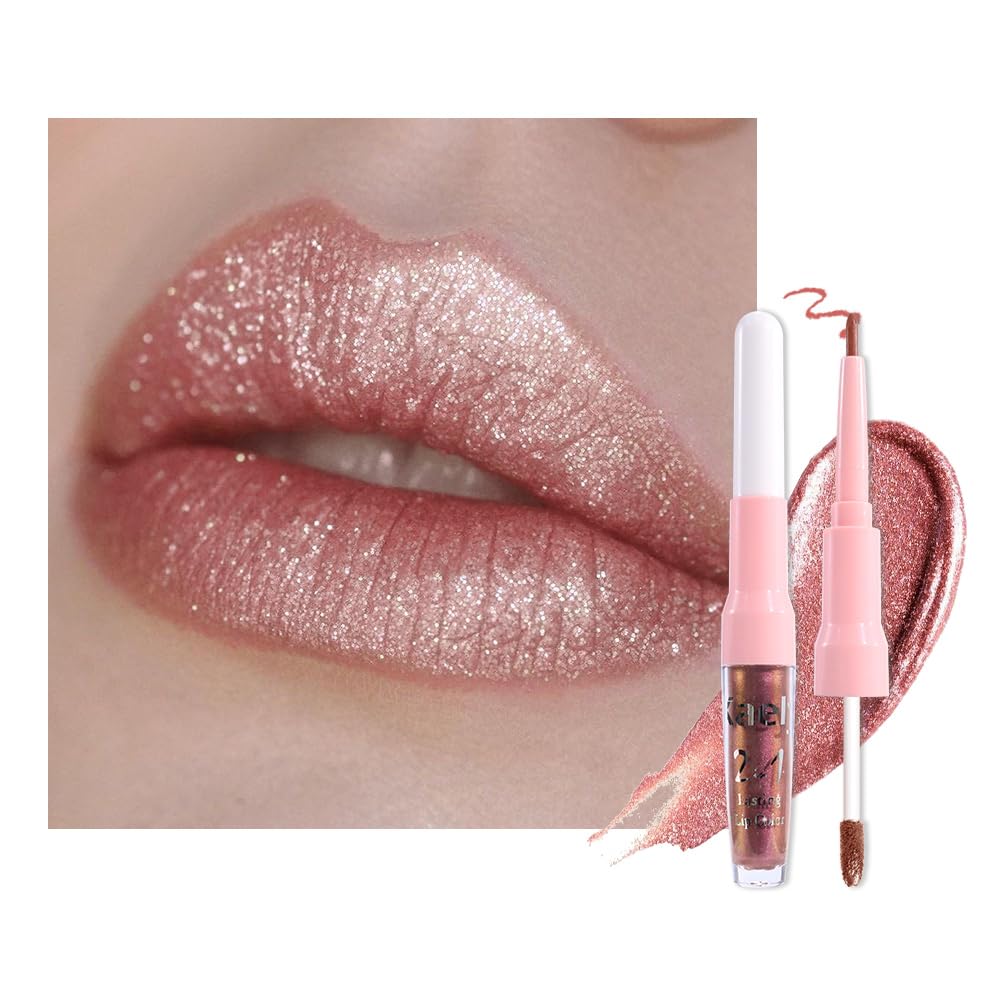 The Kaely 2-in-1 Mauve Metallic Lip & Liner: Arctic Shimmer Edition