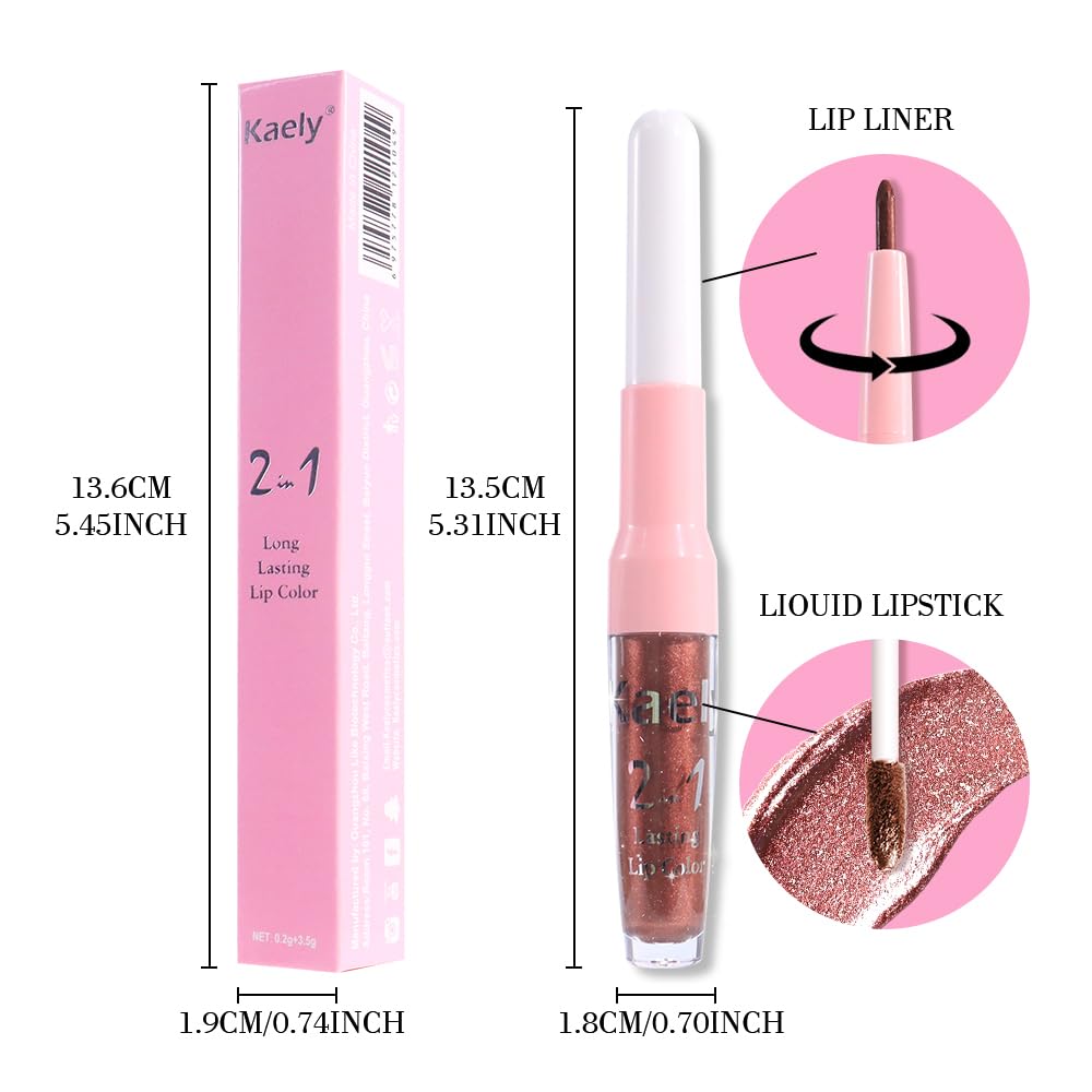 The Kaely 2-in-1 Mauve Metallic Lip & Liner: Arctic Shimmer Edition
