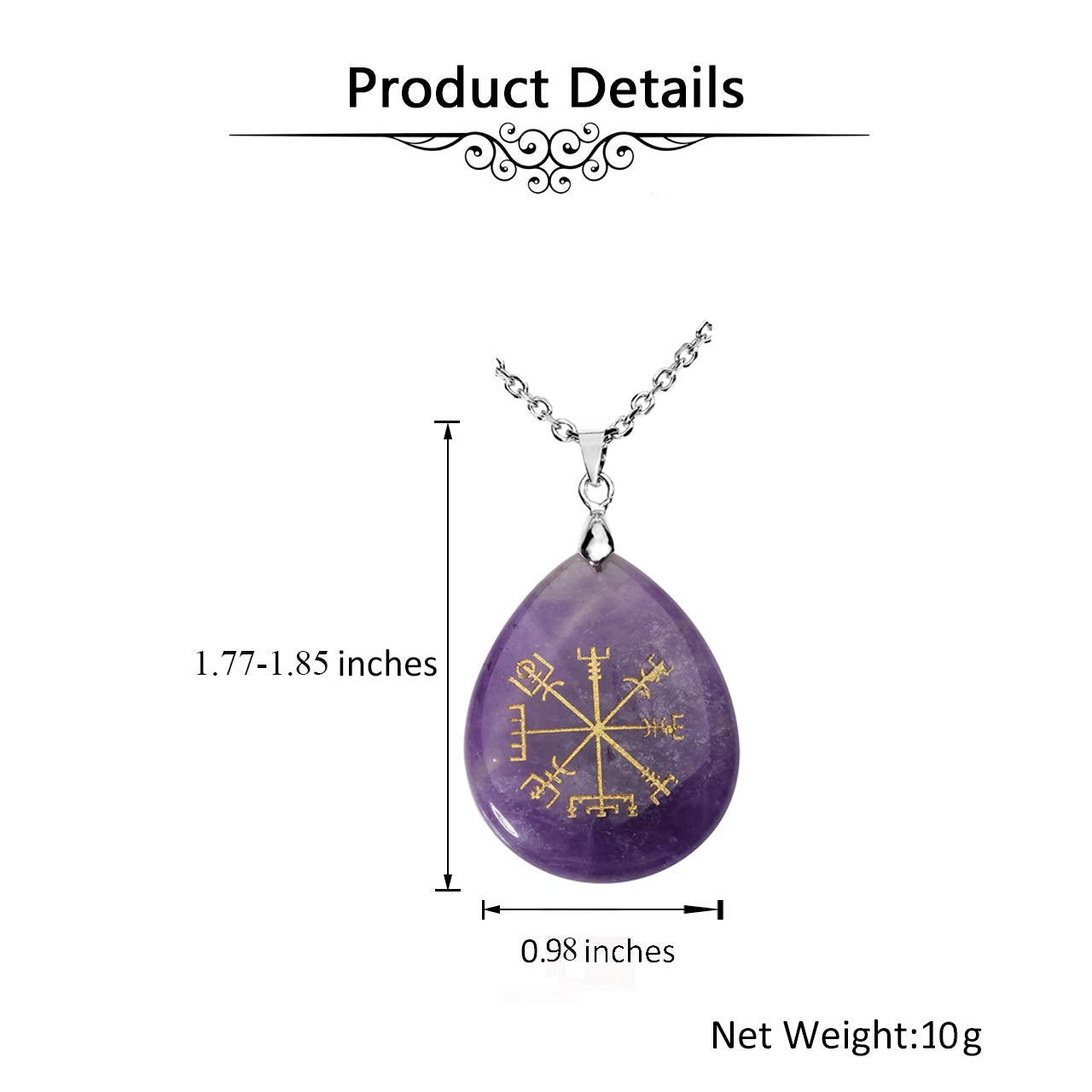 The Nordic Compass: Amethyst Guardian Necklace