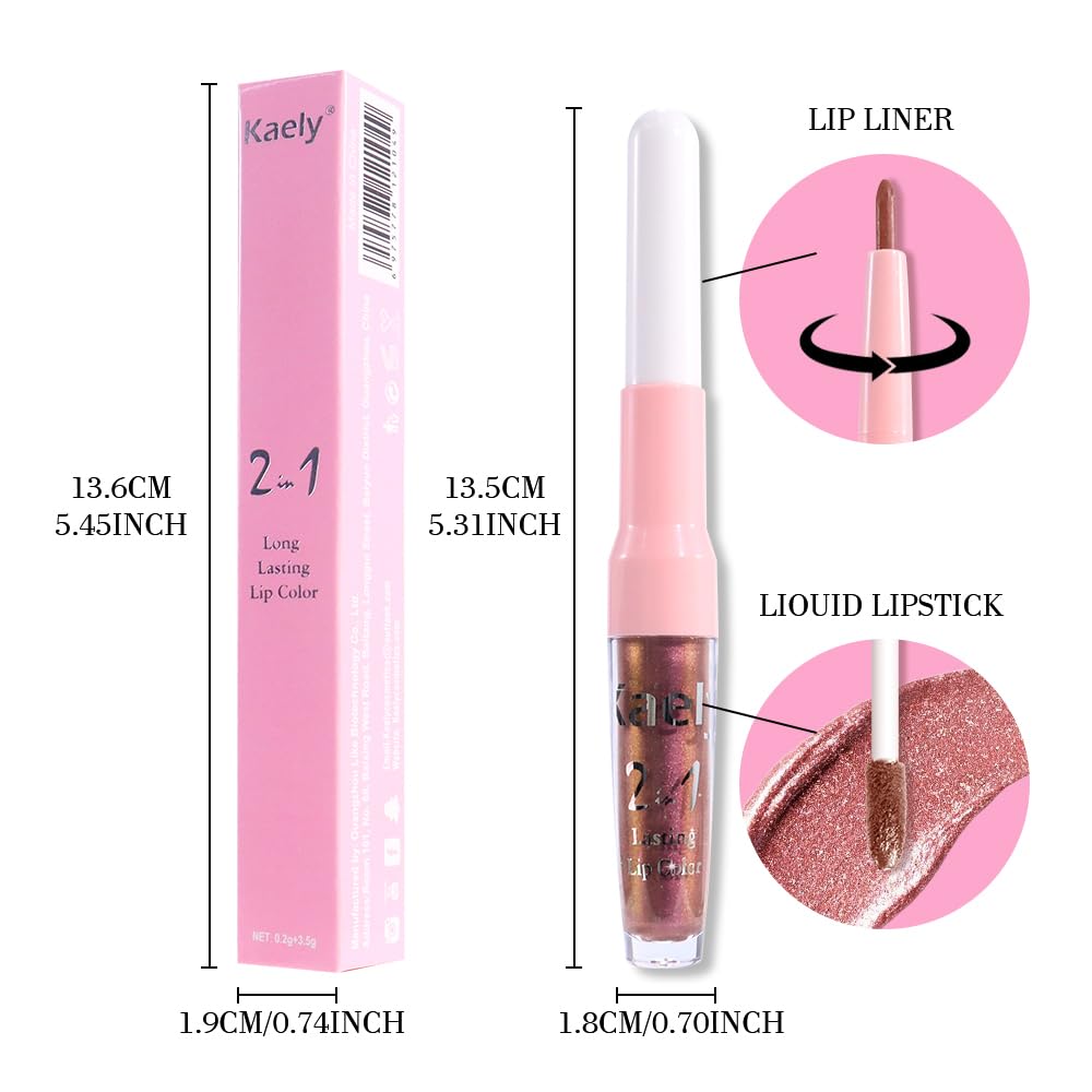 The Kaely 2-in-1 Mauve Metallic Lip & Liner: Arctic Shimmer Edition