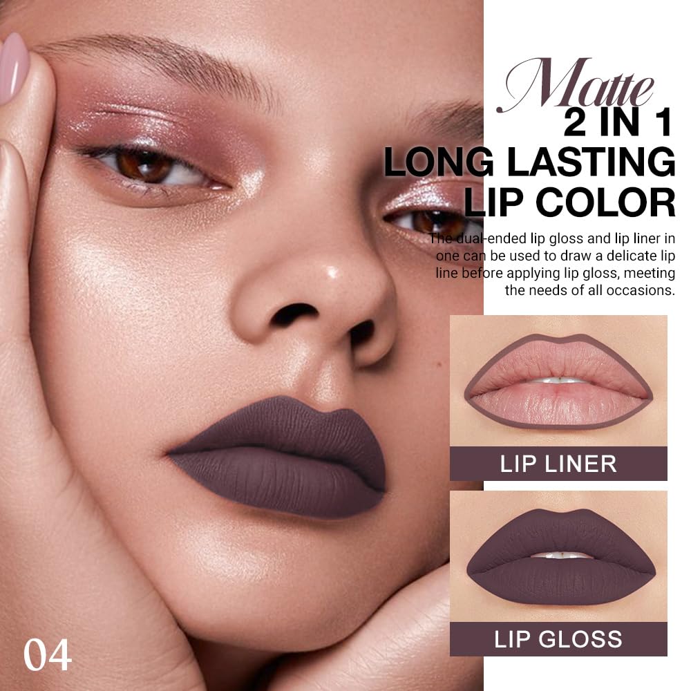 The Kaely 2-in-1 Mauve Metallic Lip & Liner: Arctic Shimmer Edition