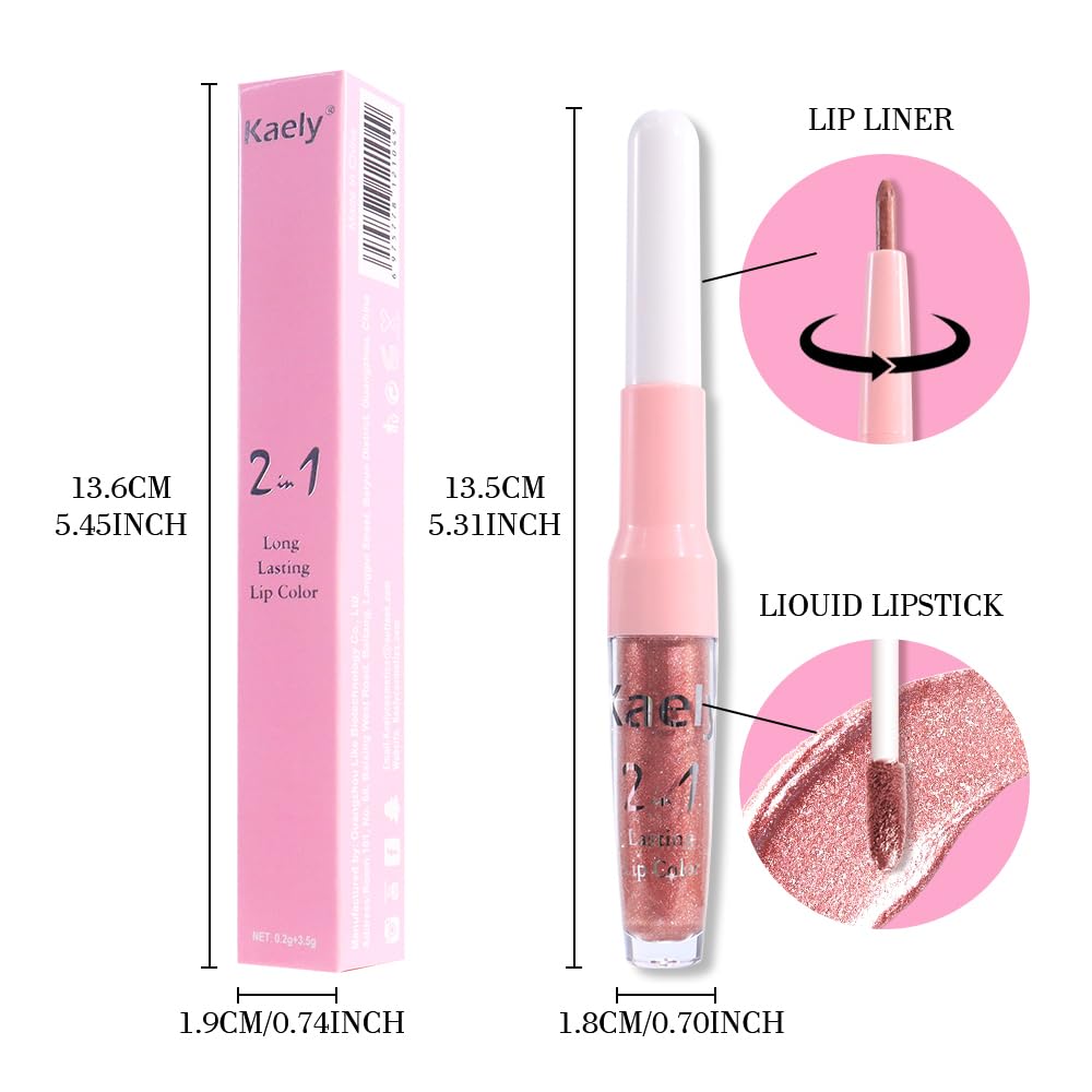 The Kaely 2-in-1 Mauve Metallic Lip & Liner: Arctic Shimmer Edition