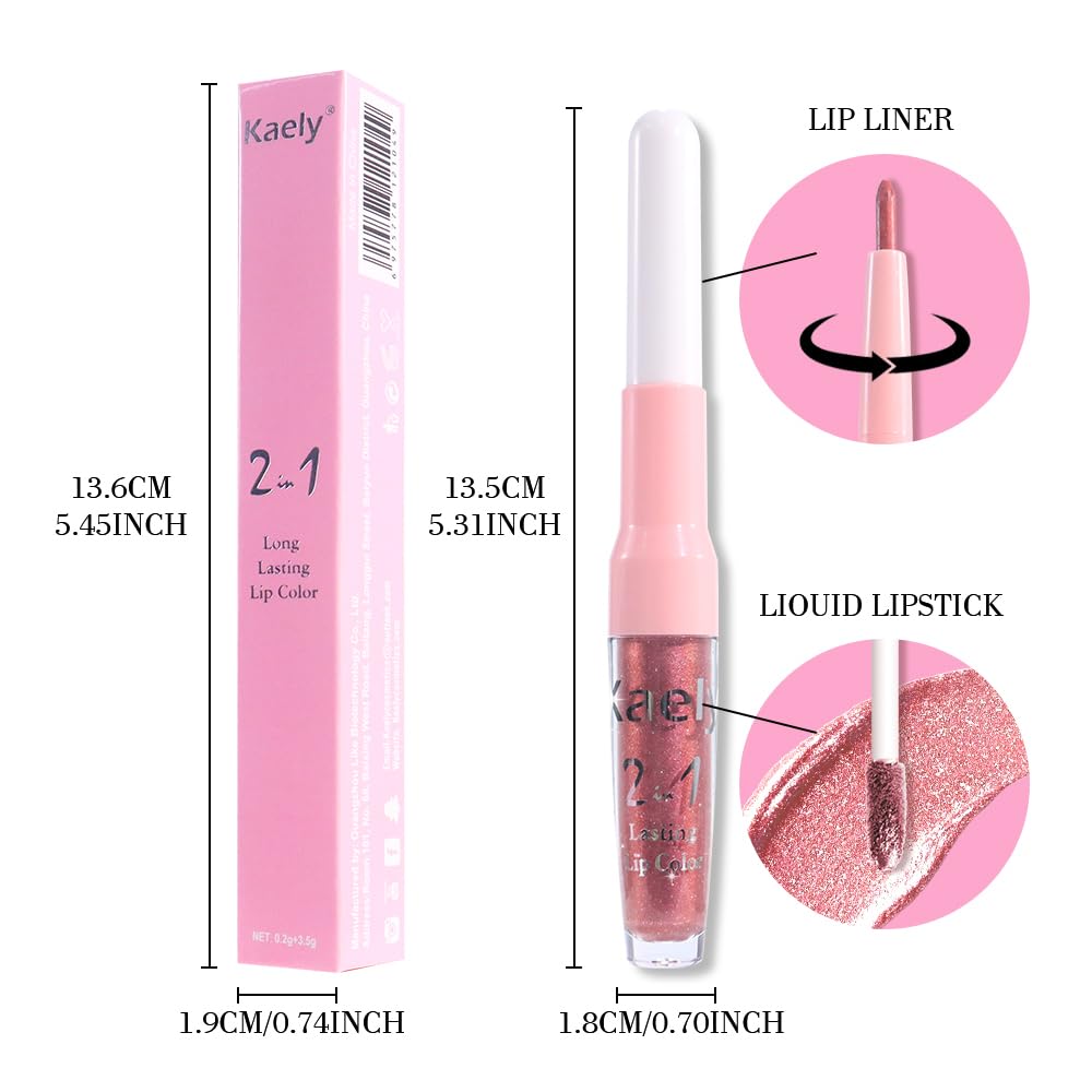 The Kaely 2-in-1 Mauve Metallic Lip & Liner: Arctic Shimmer Edition