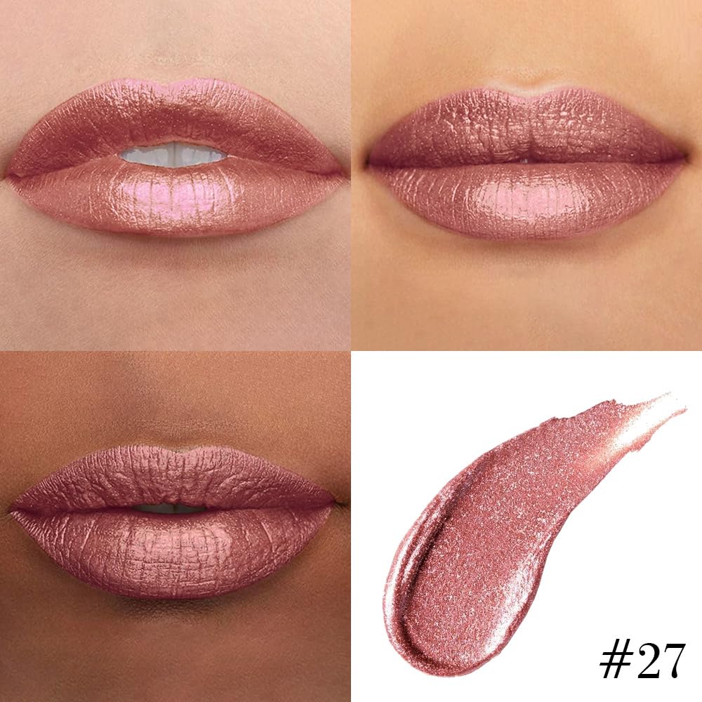 The Kaely 2-in-1 Mauve Metallic Lip & Liner: Arctic Shimmer Edition