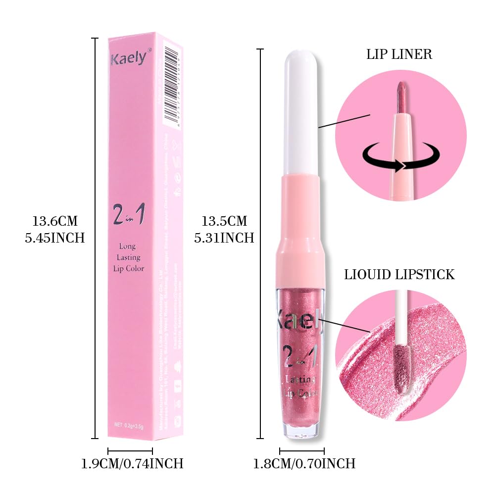 The Kaely 2-in-1 Mauve Metallic Lip & Liner: Arctic Shimmer Edition