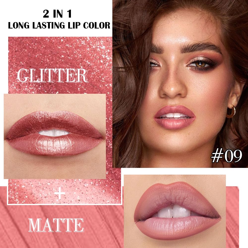 The Kaely 2-in-1 Mauve Metallic Lip & Liner: Arctic Shimmer Edition