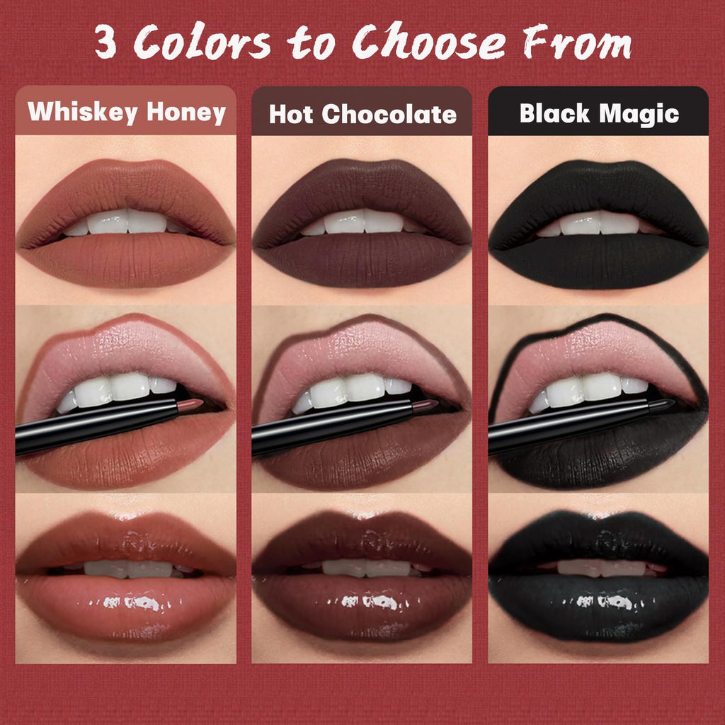 The Aurora Lip Collection by QiBest: 8-Piece Matte & Plumping Set