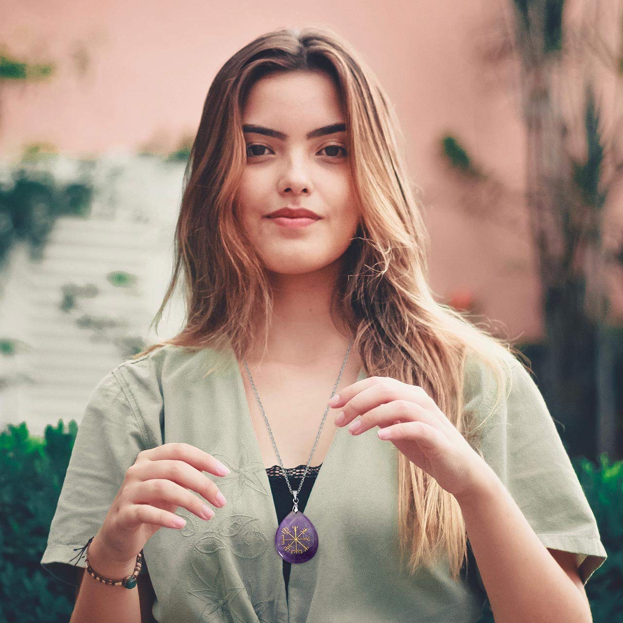 The Nordic Compass: Amethyst Guardian Necklace
