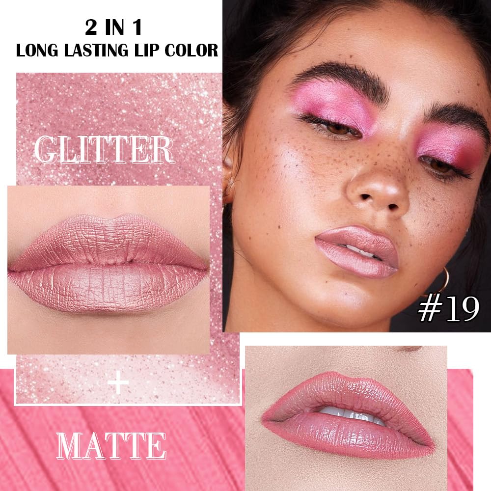 The Kaely 2-in-1 Mauve Metallic Lip & Liner: Arctic Shimmer Edition