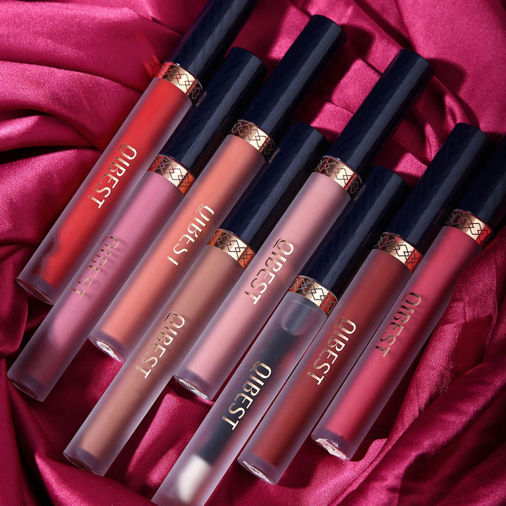 The Aurora Lip Collection by QiBest: 8-Piece Matte & Plumping Set