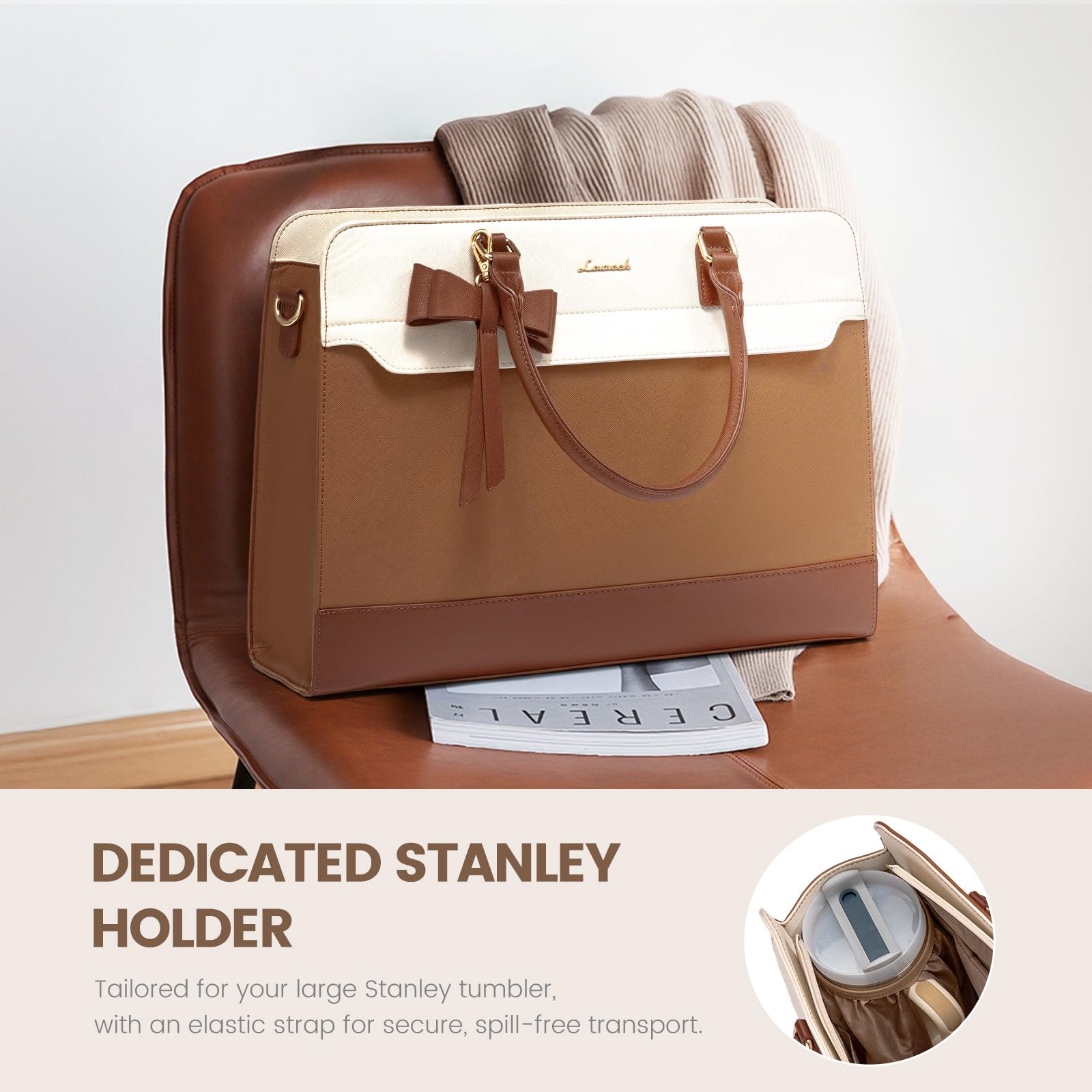 The Aura Executive Grand Tote – 15.6" Laptop & Travel Companion