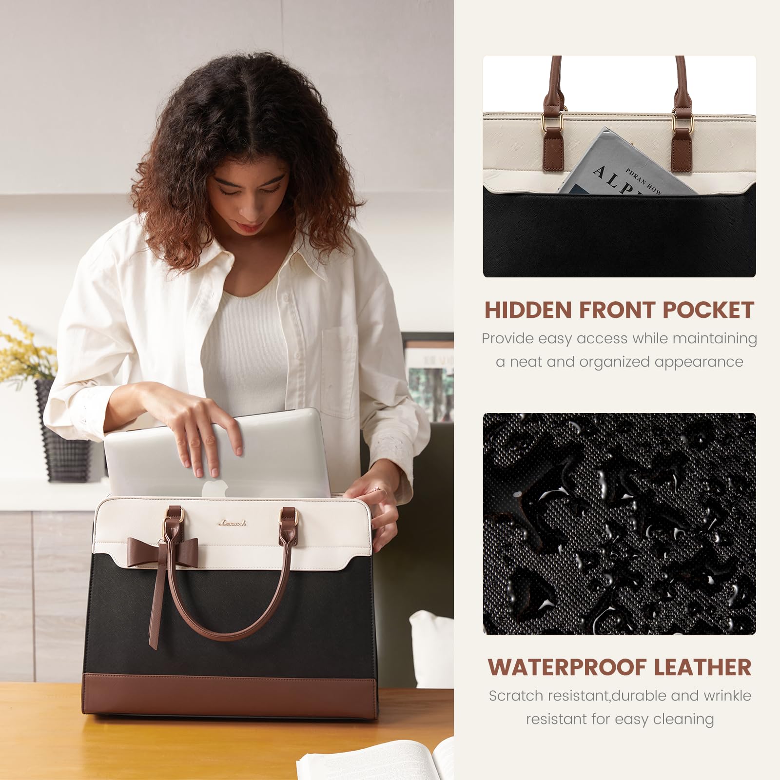 The Aura Executive Grand Tote – 15.6" Laptop & Travel Companion