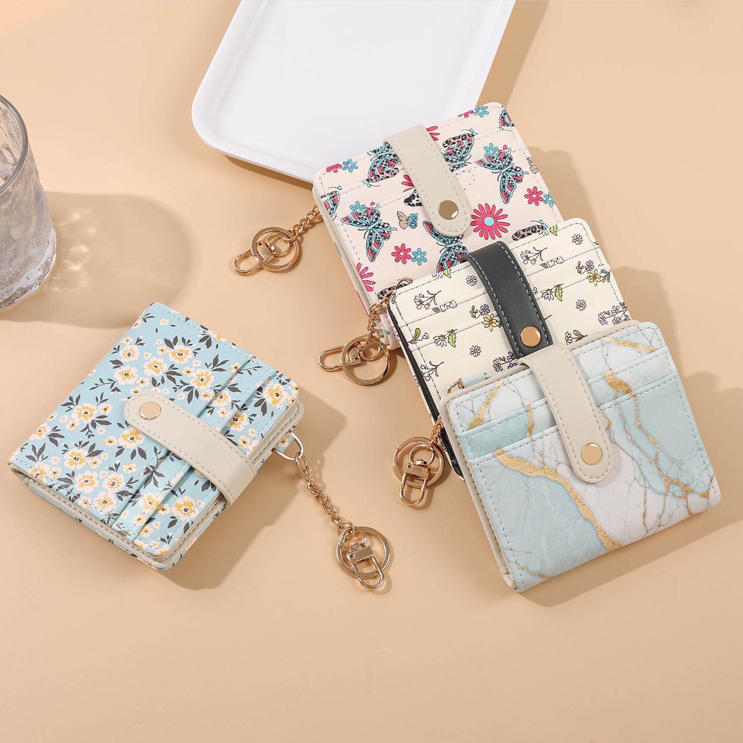The Aurora Floral Shield: Premium RFID-Protected Leather Wallet