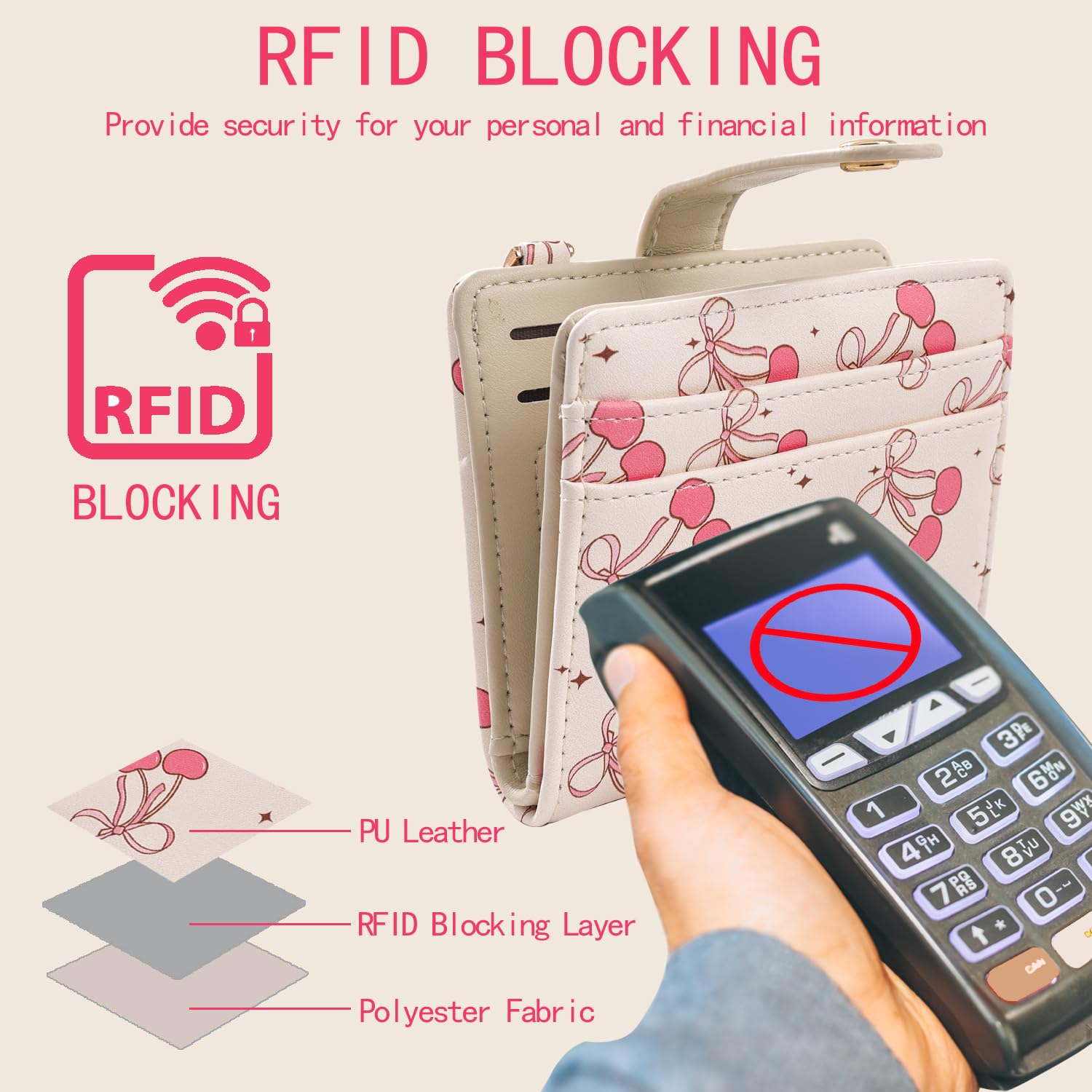 The Aurora Floral Shield: Premium RFID-Protected Leather Wallet