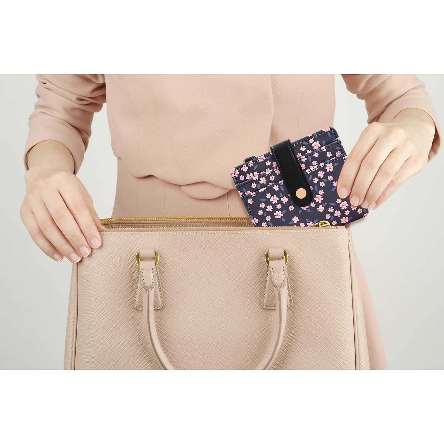 The Aurora Floral Shield: Premium RFID-Protected Leather Wallet