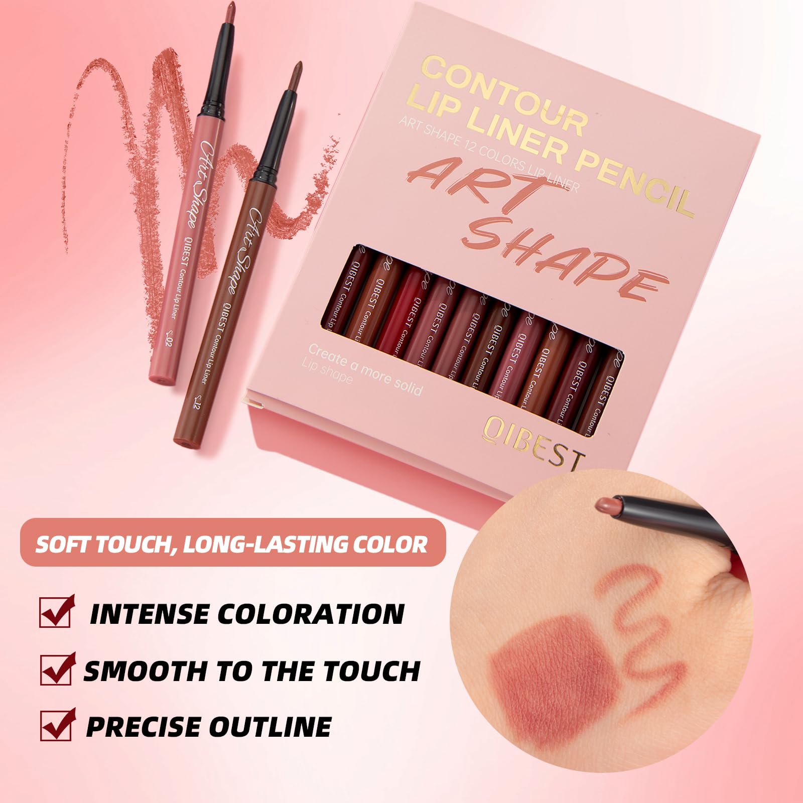 The Aurora Lip Collection by QiBest: 8-Piece Matte & Plumping Set