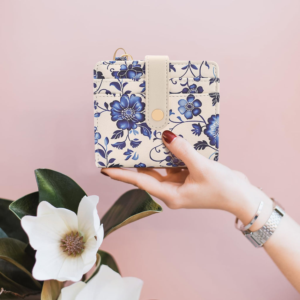 The Aurora Floral Shield: Premium RFID-Protected Leather Wallet