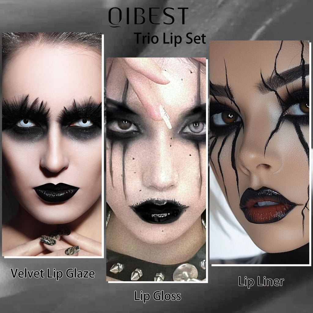 The Aurora Lip Collection by QiBest: 8-Piece Matte & Plumping Set