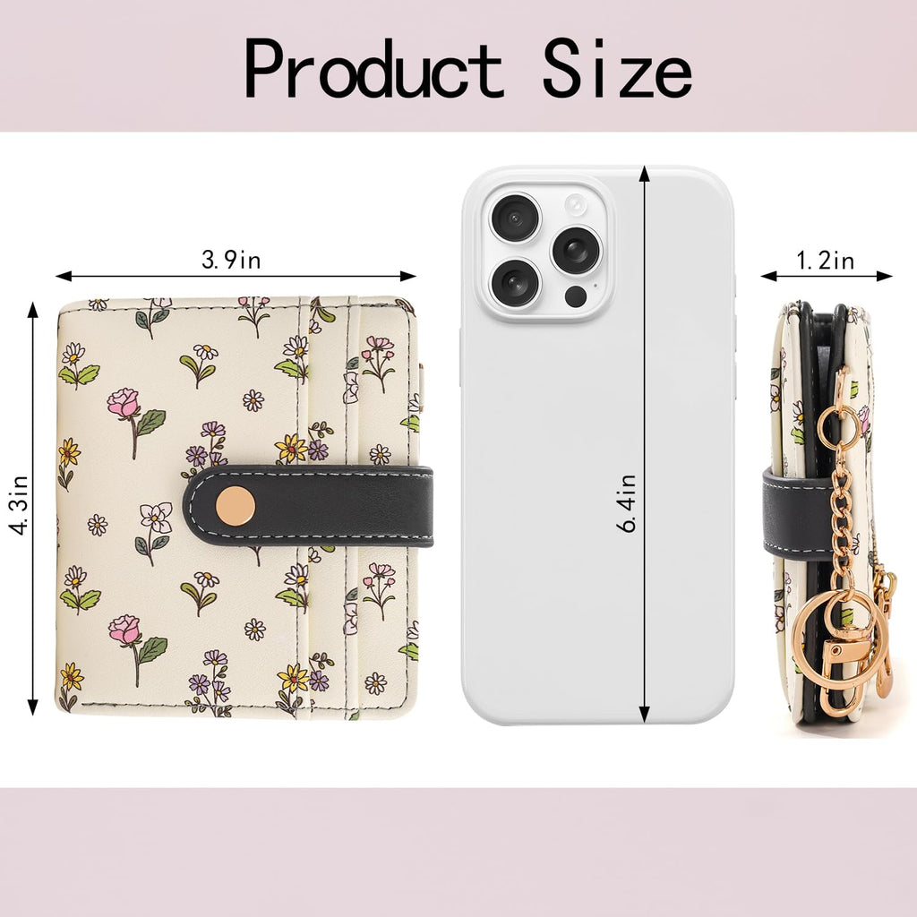 The Aurora Floral Shield: Premium RFID-Protected Leather Wallet