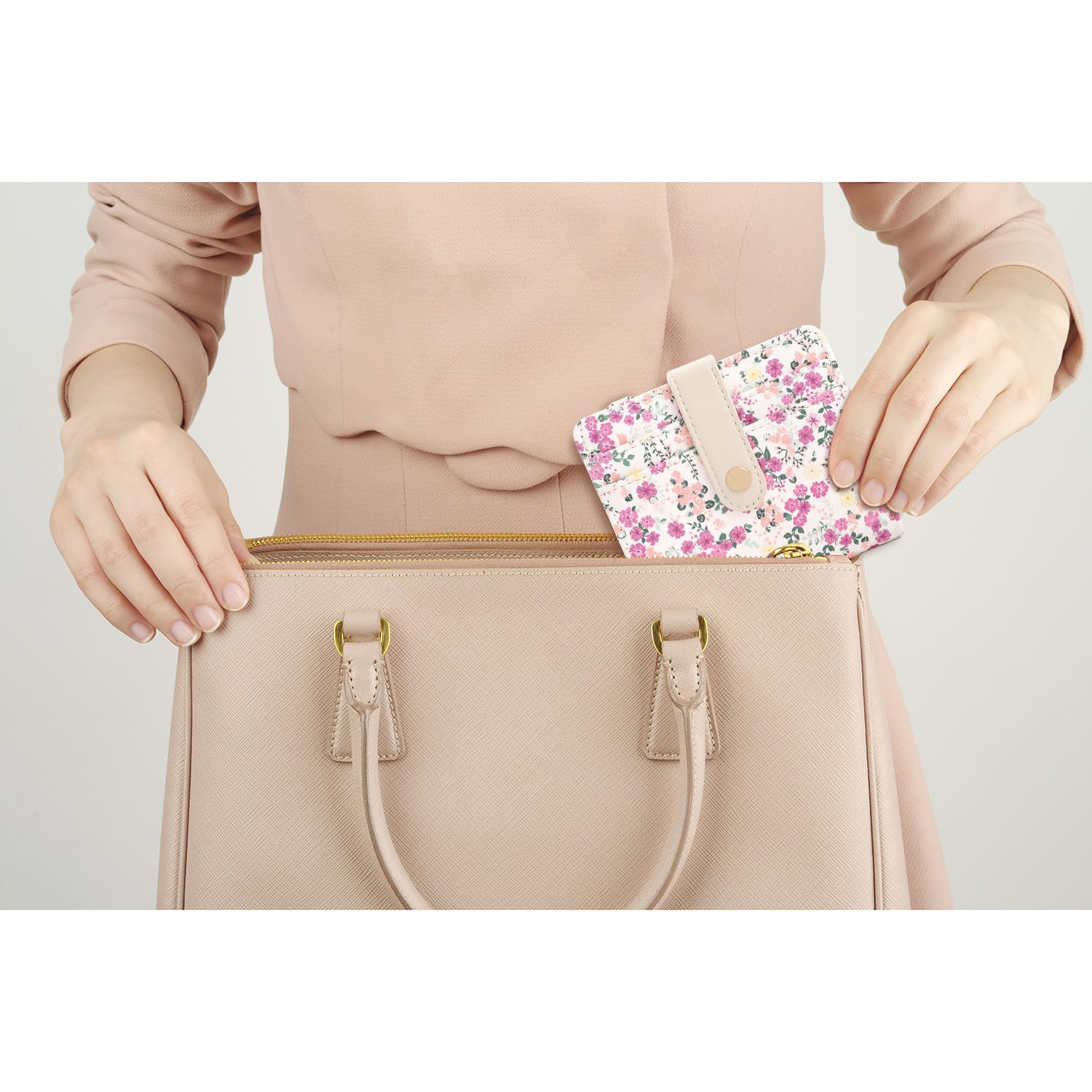 The Aurora Floral Shield: Premium RFID-Protected Leather Wallet