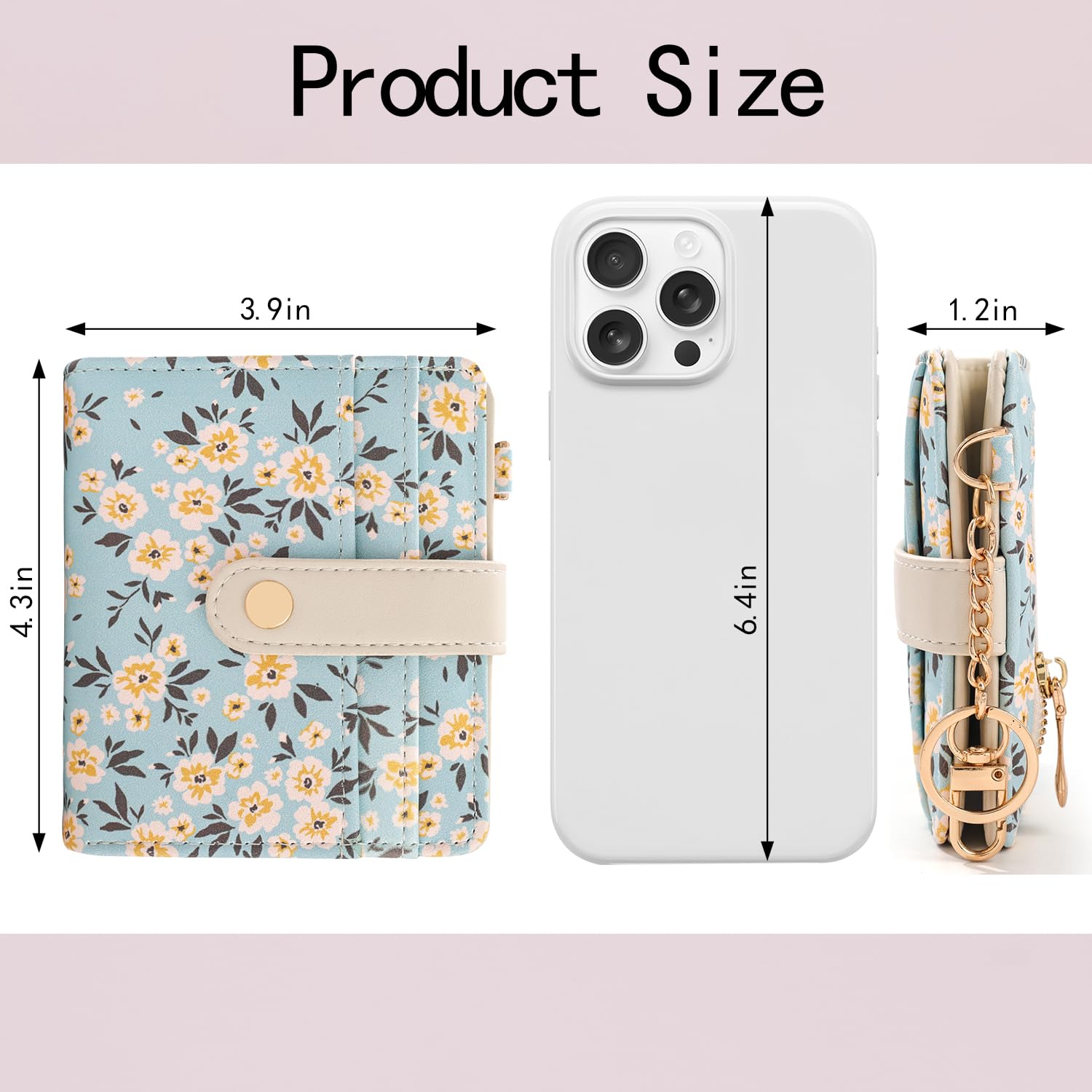 The Aurora Floral Shield: Premium RFID-Protected Leather Wallet