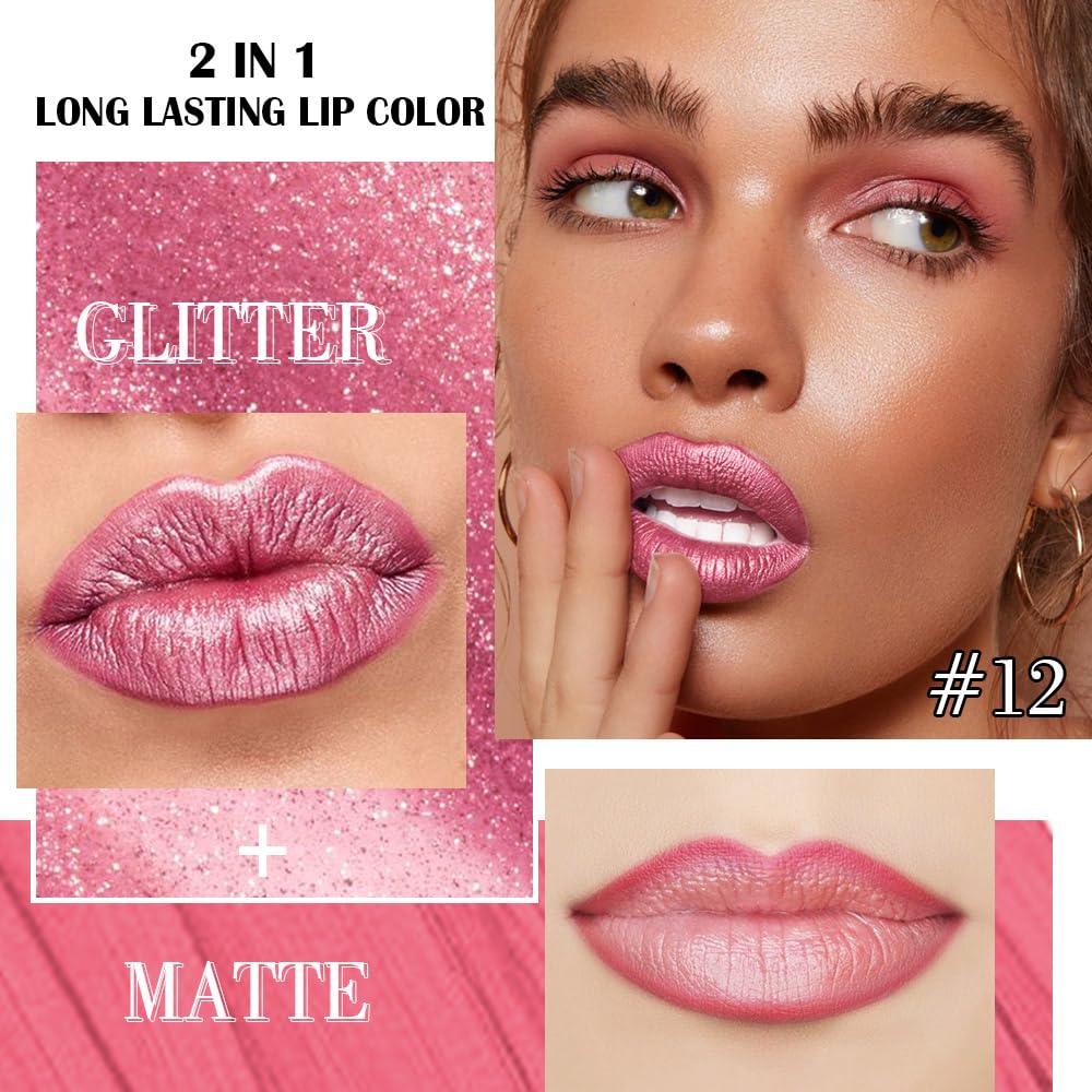 The Kaely 2-in-1 Mauve Metallic Lip & Liner: Arctic Shimmer Edition
