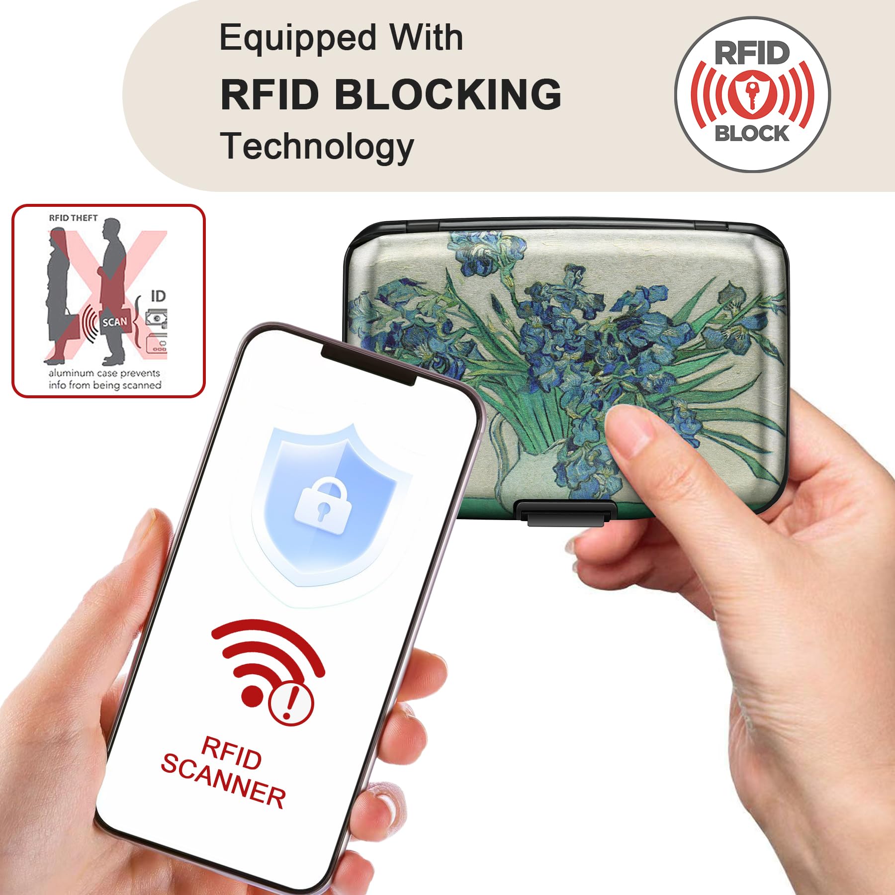 The Blossom Shield: RFID Aluminum Security Wallet