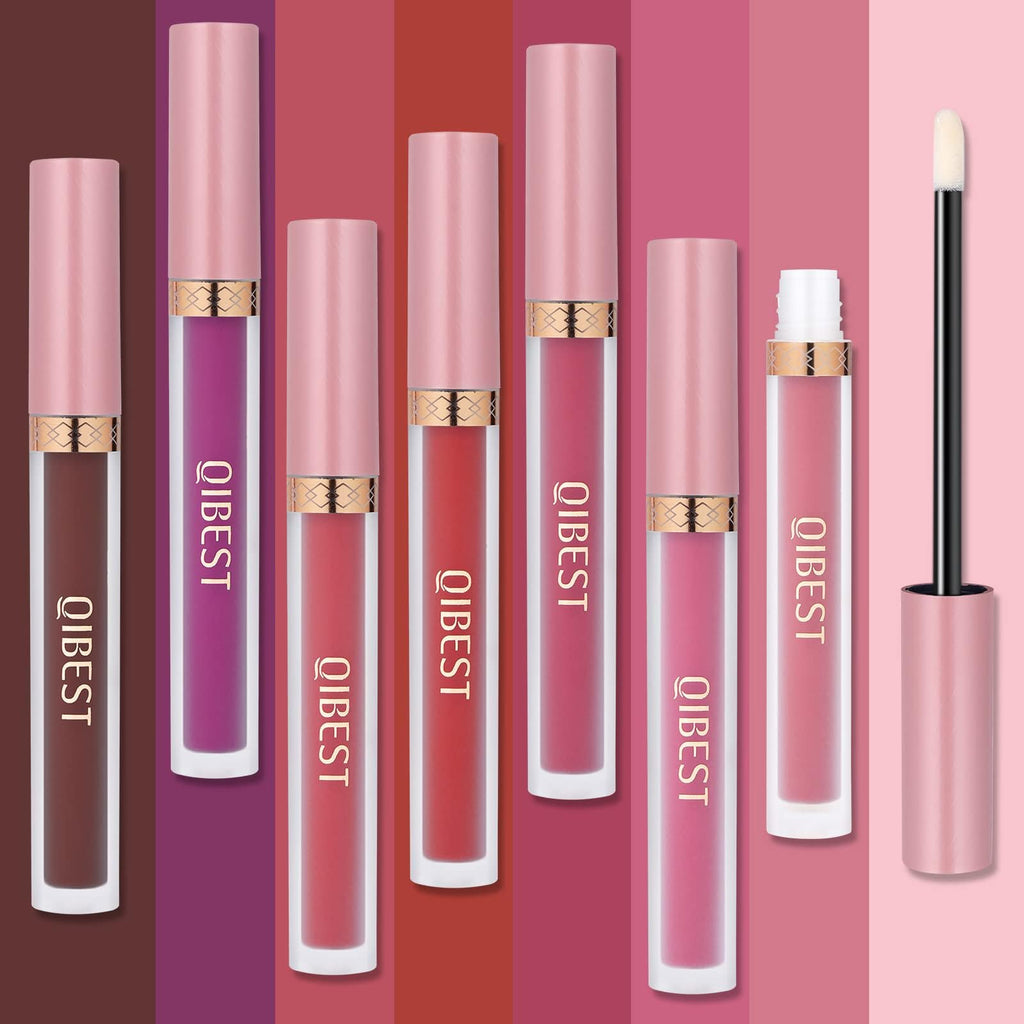 The Aurora Lip Collection by QiBest: 8-Piece Matte & Plumping Set