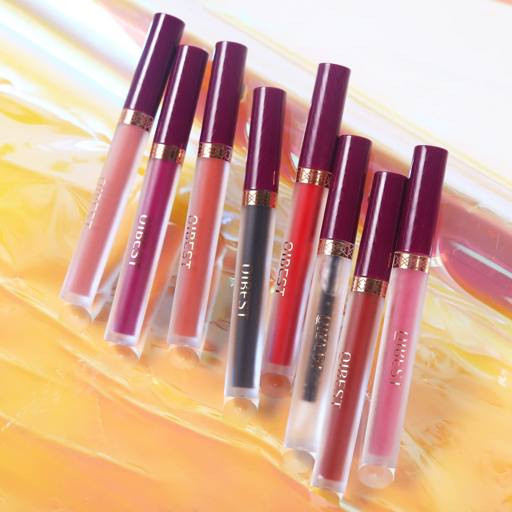 The Aurora Lip Collection by QiBest: 8-Piece Matte & Plumping Set