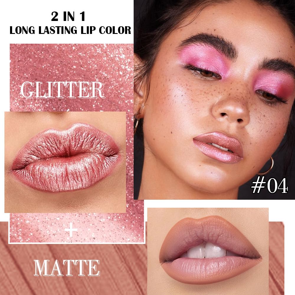 The Kaely 2-in-1 Mauve Metallic Lip & Liner: Arctic Shimmer Edition