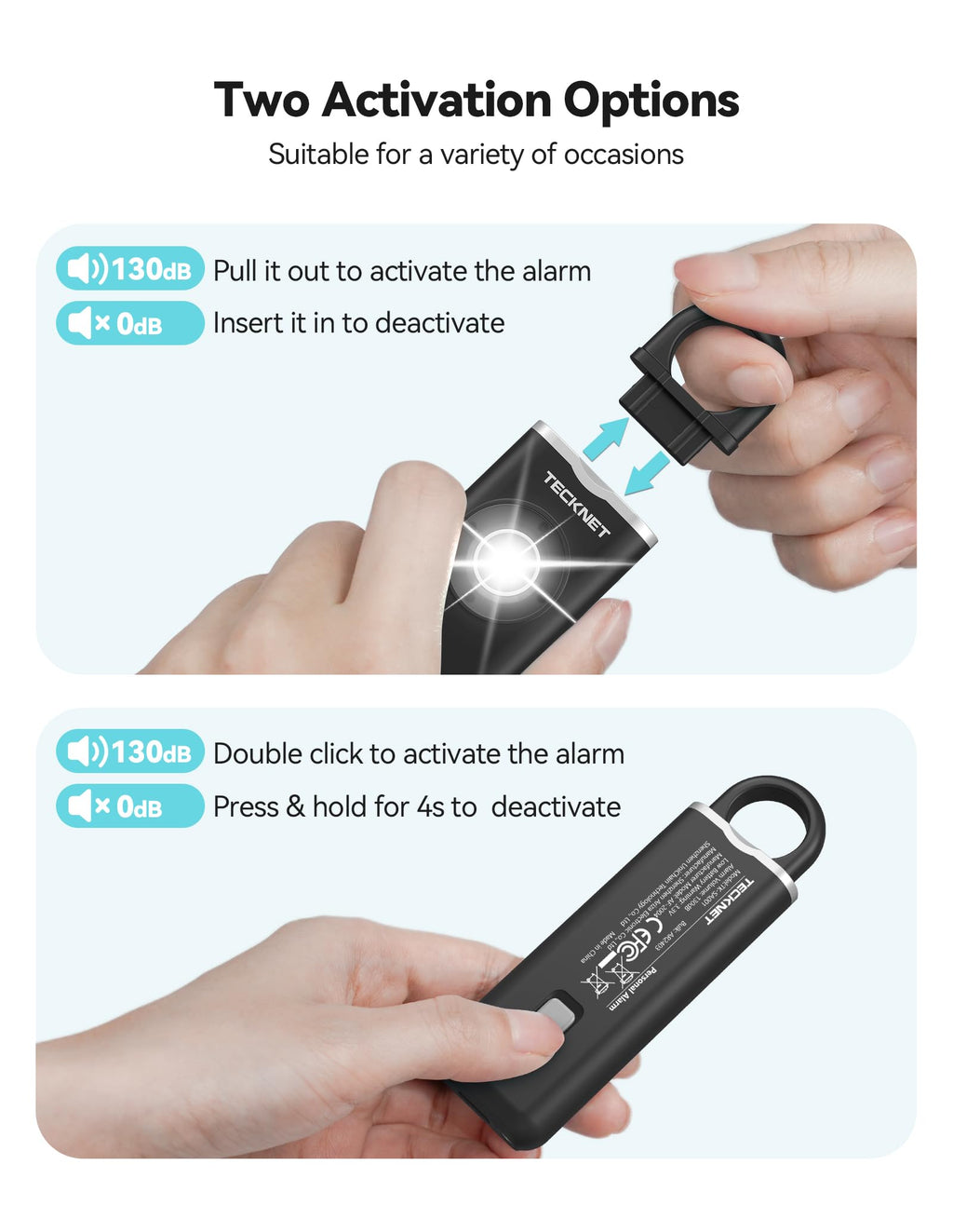Aura Guardian Pro – Rechargeable Stealth Safety Alarm with Strobe