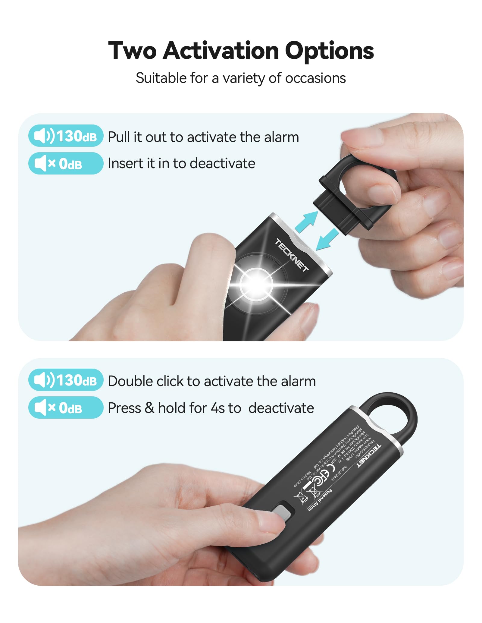 Aura Guardian Pro – Rechargeable Stealth Safety Alarm with Strobe