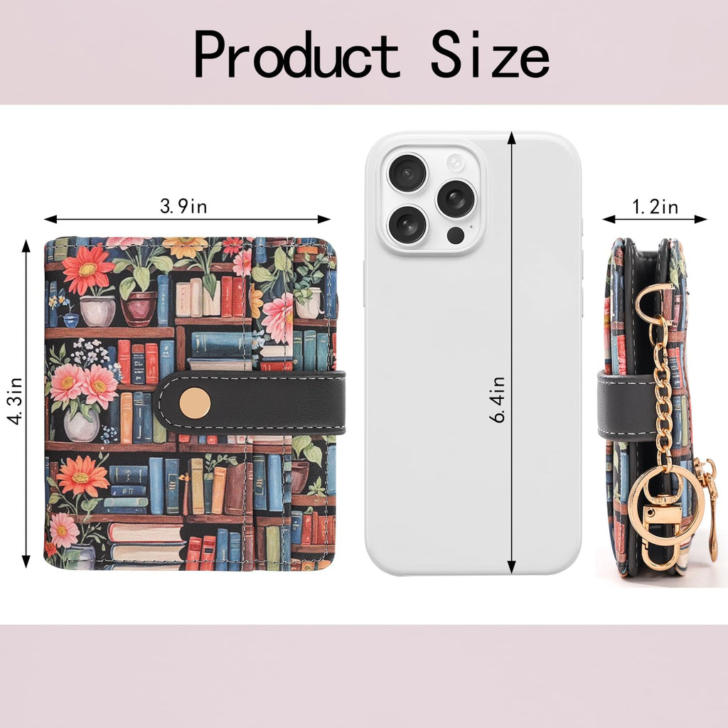 The Aurora Floral Shield: Premium RFID-Protected Leather Wallet