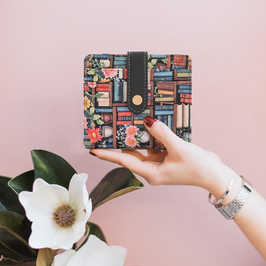 The Aurora Floral Shield: Premium RFID-Protected Leather Wallet