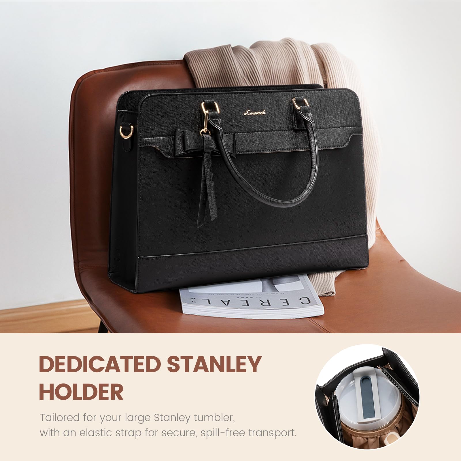 The Aura Executive Grand Tote – 15.6" Laptop & Travel Companion