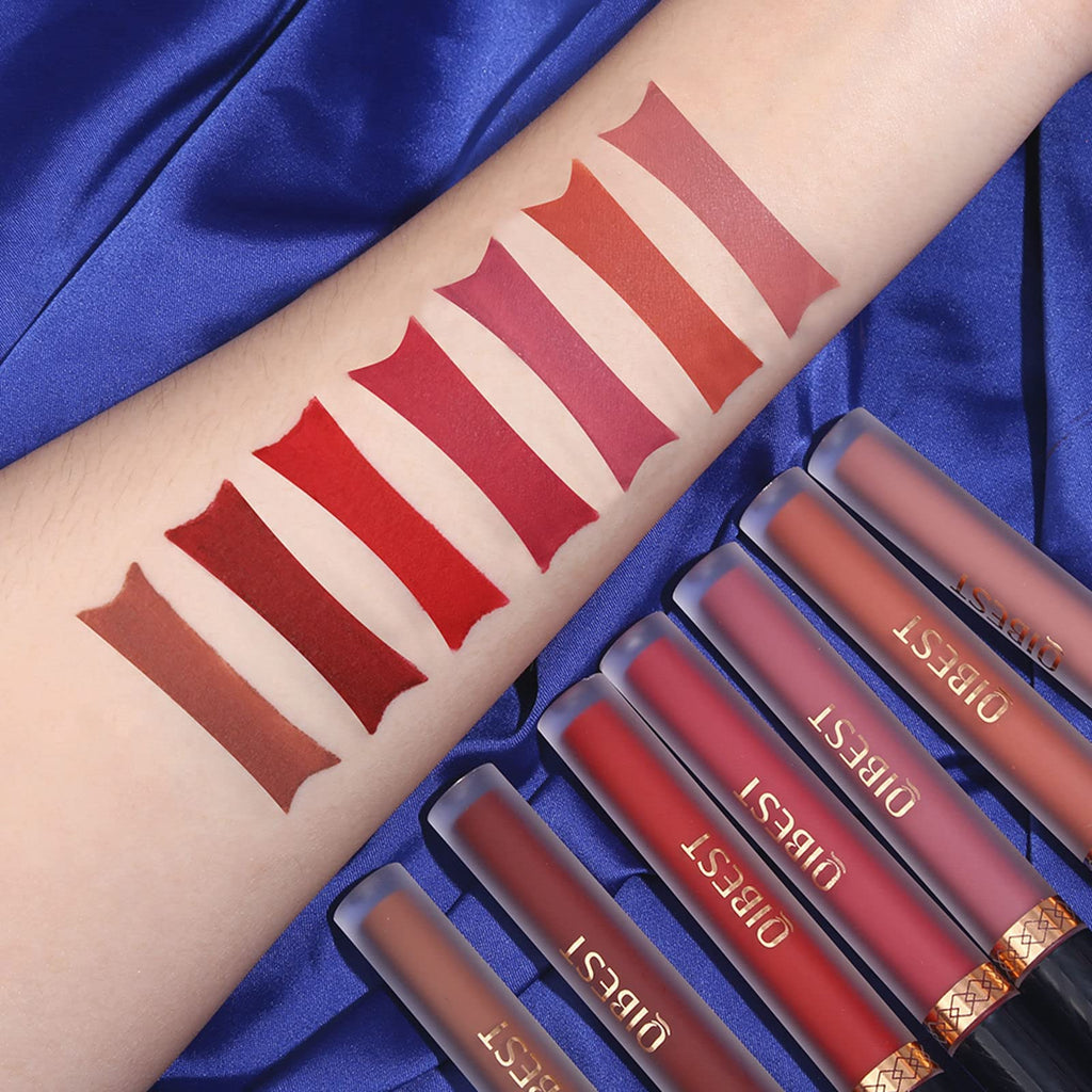 The Aurora Lip Collection by QiBest: 8-Piece Matte & Plumping Set
